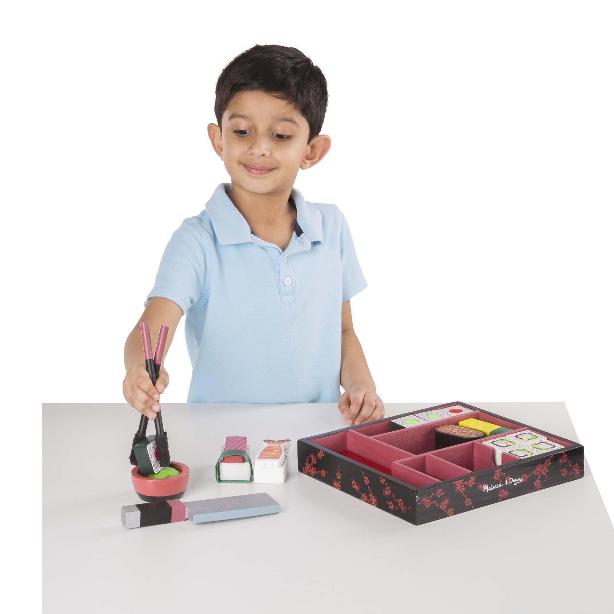 Melissa & Doug Wooden Sushi Slicing Playset - Pretend Play Food Toy for Ages 3+ 17