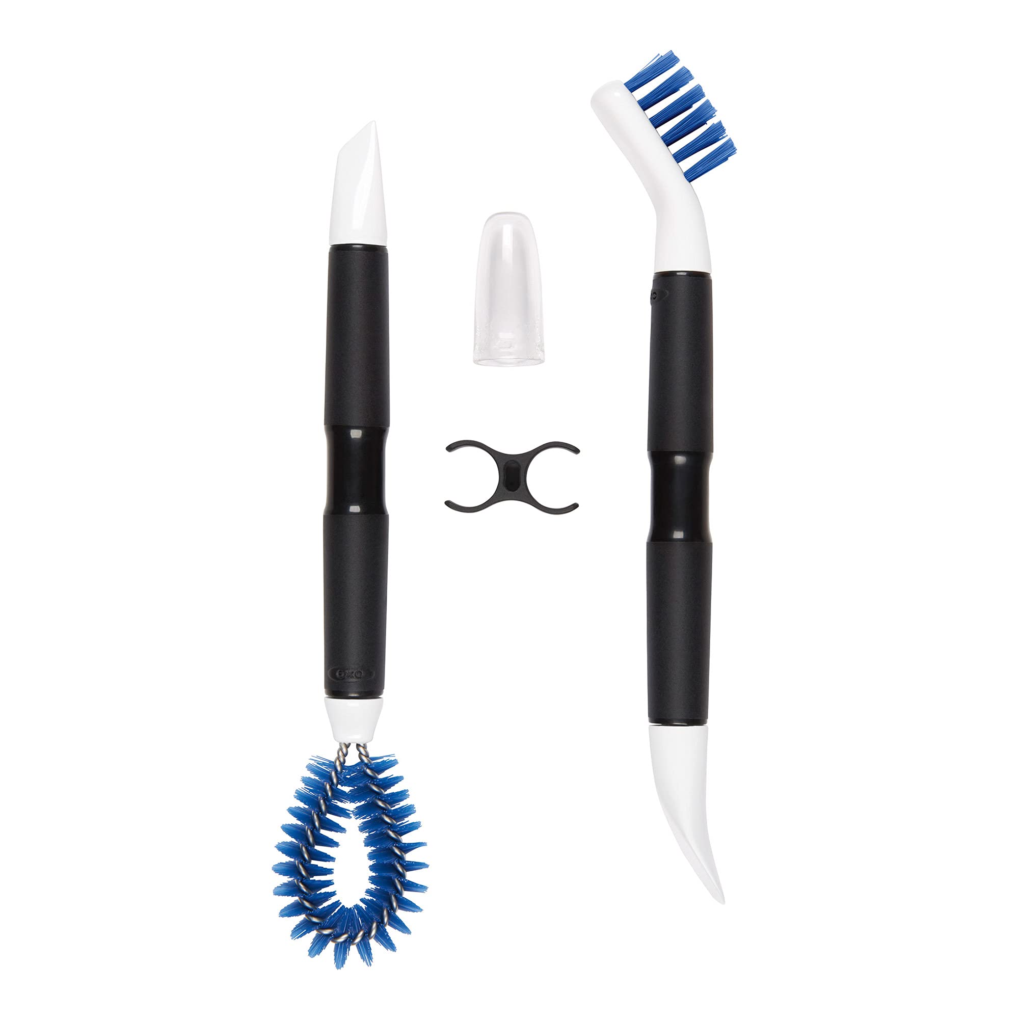 OXO Good Grips Kitchen Appliance Cleaning Set with Durable Nylon Bristles and Scrapers | Black