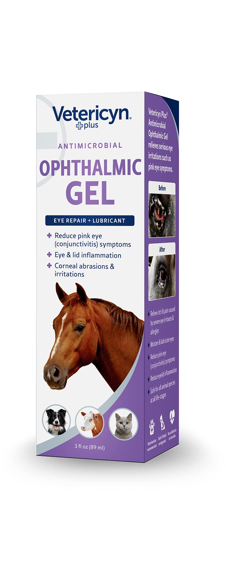 Vetericyn Plus Antimicrobial Ophthalmic Gel for Dogs & Cats - Relieves Redness & Irritation | 89 ml 5