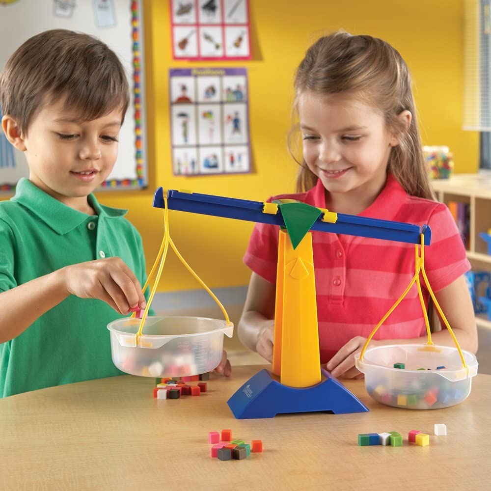 Learning Resources Pan Balance Jr. - Educational Weight Comparison Tool | Plastic | Multicolor