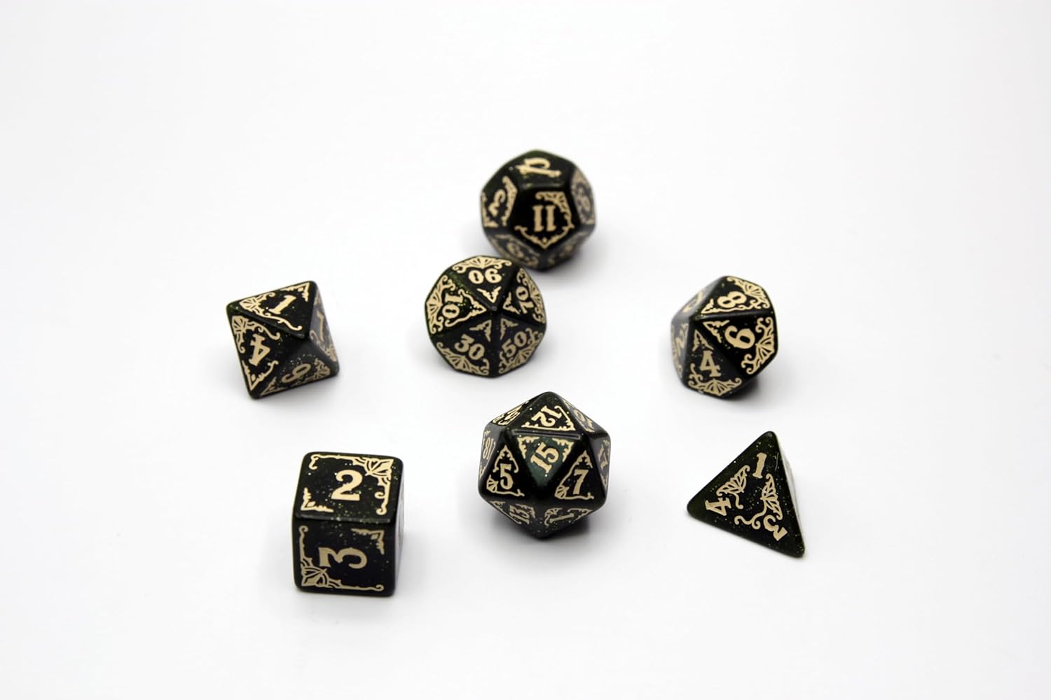 Q WORKSHOP Pathfinder Arcadia Shimmering-Green Dice Set