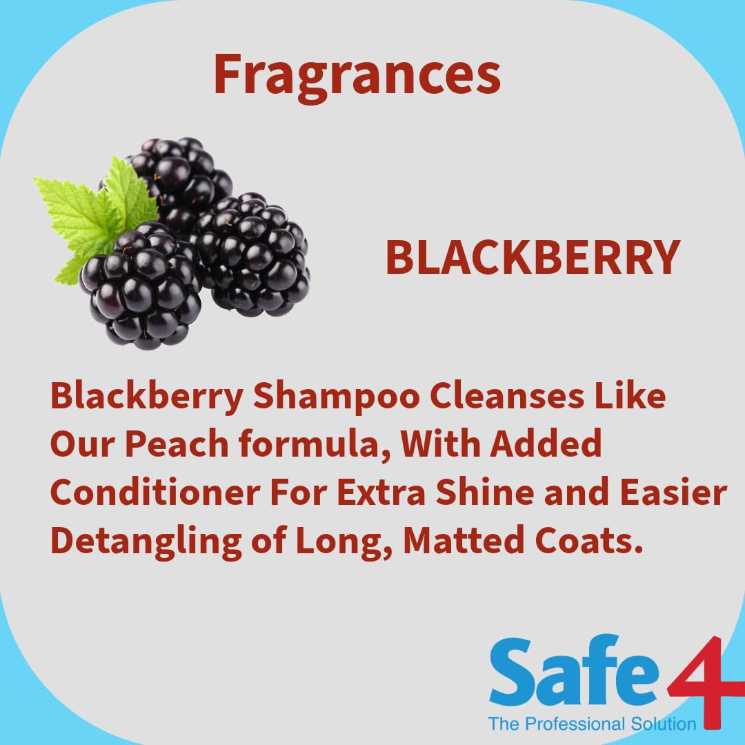 Safe4 Blackberry Antimicrobial & Antifungal Dog Shampoo - Vet-Strength Support | 500 ML 4