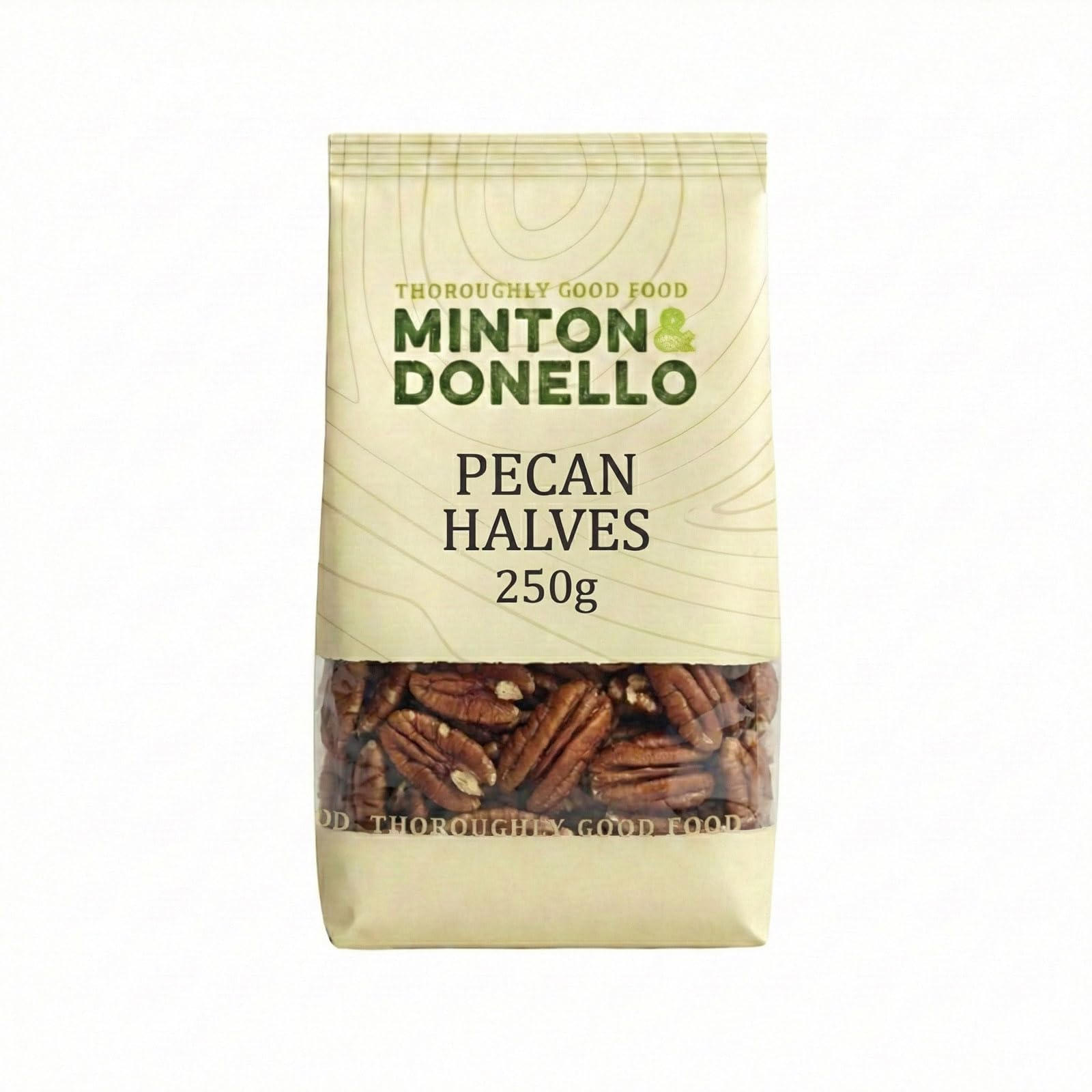 Minton & Donello Pecan Halves - Naturally Sweet & Buttery Flavor | 250g Pack