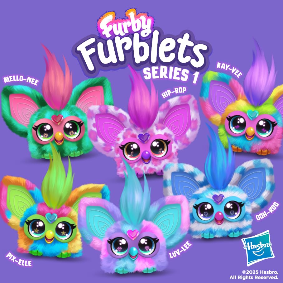 Furby Ray-Vee Furblets Series 1 - Mini Electronic Plush Toy with Sounds, Interactive Talking Collectible for Kids 2