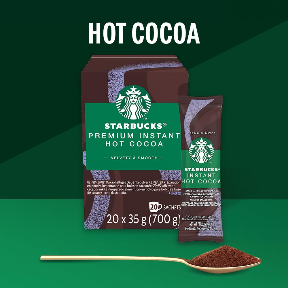 STARBUCKS Premium Instant Hot Chocolate Sachets - 20 x 35g 15