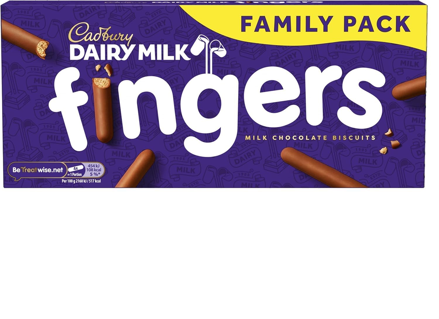 Cadbury Dairy Milk Fingers Milk Chocolate Biscuits, Crunchy Biscuit Fingers Coated in Smooth Chocolate 1
