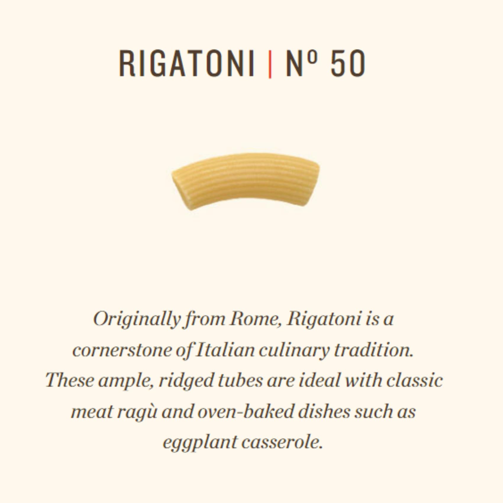 Rummo Rigatoni No. 50 - Italian Organic Tube Pasta, 500g 2