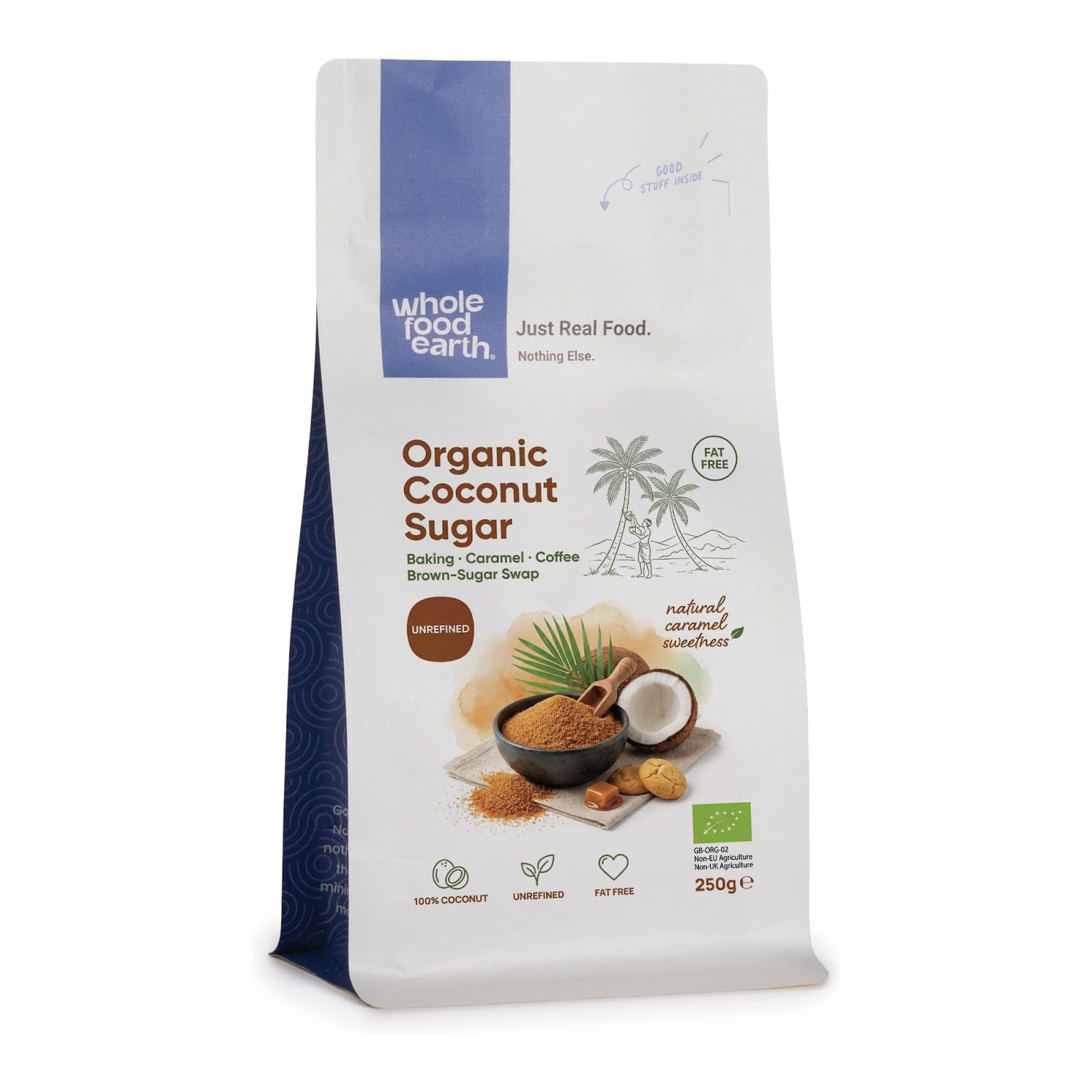 Wholefood Earth Organic Coconut Nectar Sugar - 250g | GMO Free | Natural Sweetener 1