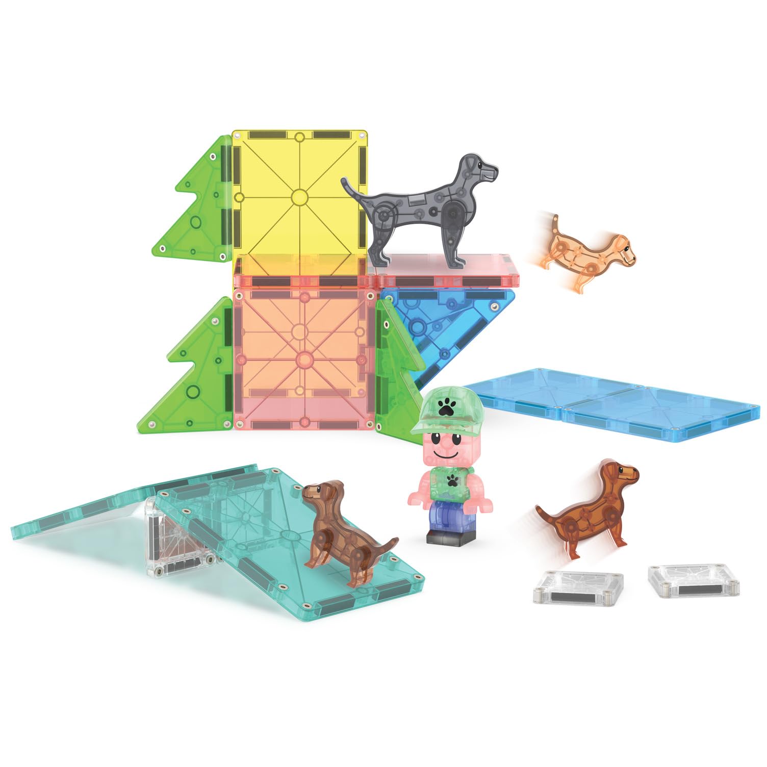 MAGNA-TILES Puppy Park 27-Piece Magnetic Construction Set - Building Toys for Kids 3+ 14