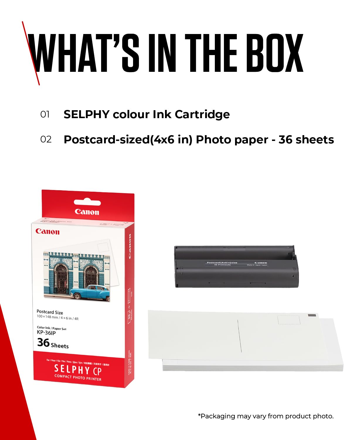 Canon SELPHY KP-36IP Ink + Paper Multipack - 36 Postcard Prints (4x6") 7