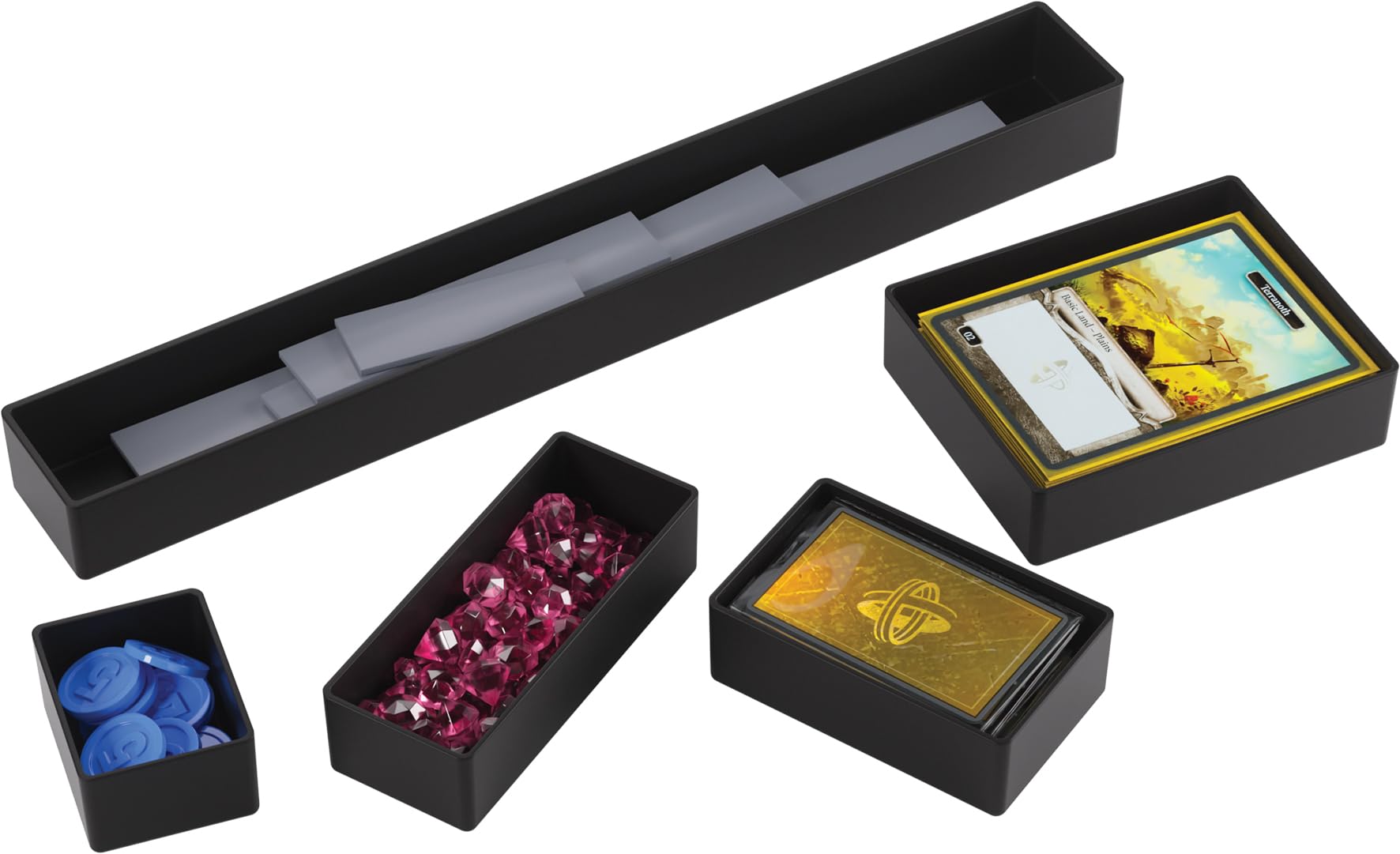 Gamegenic Game Castle Black/Green | Storage for 600 Double-Sleeved Cards & 19 Token Trays 6