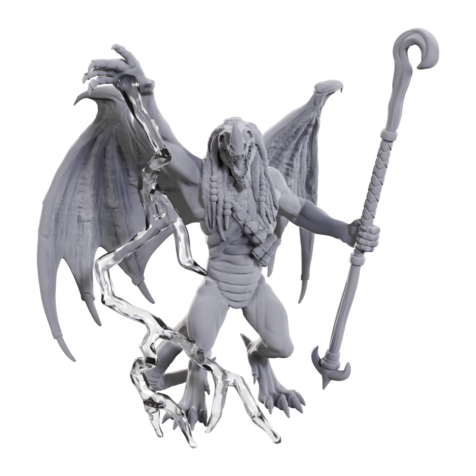 WizKids D&D Nolzur's Marvelous Miniatures - Blue Abishai (Wave 24) | Unpainted Plastic Figure 1