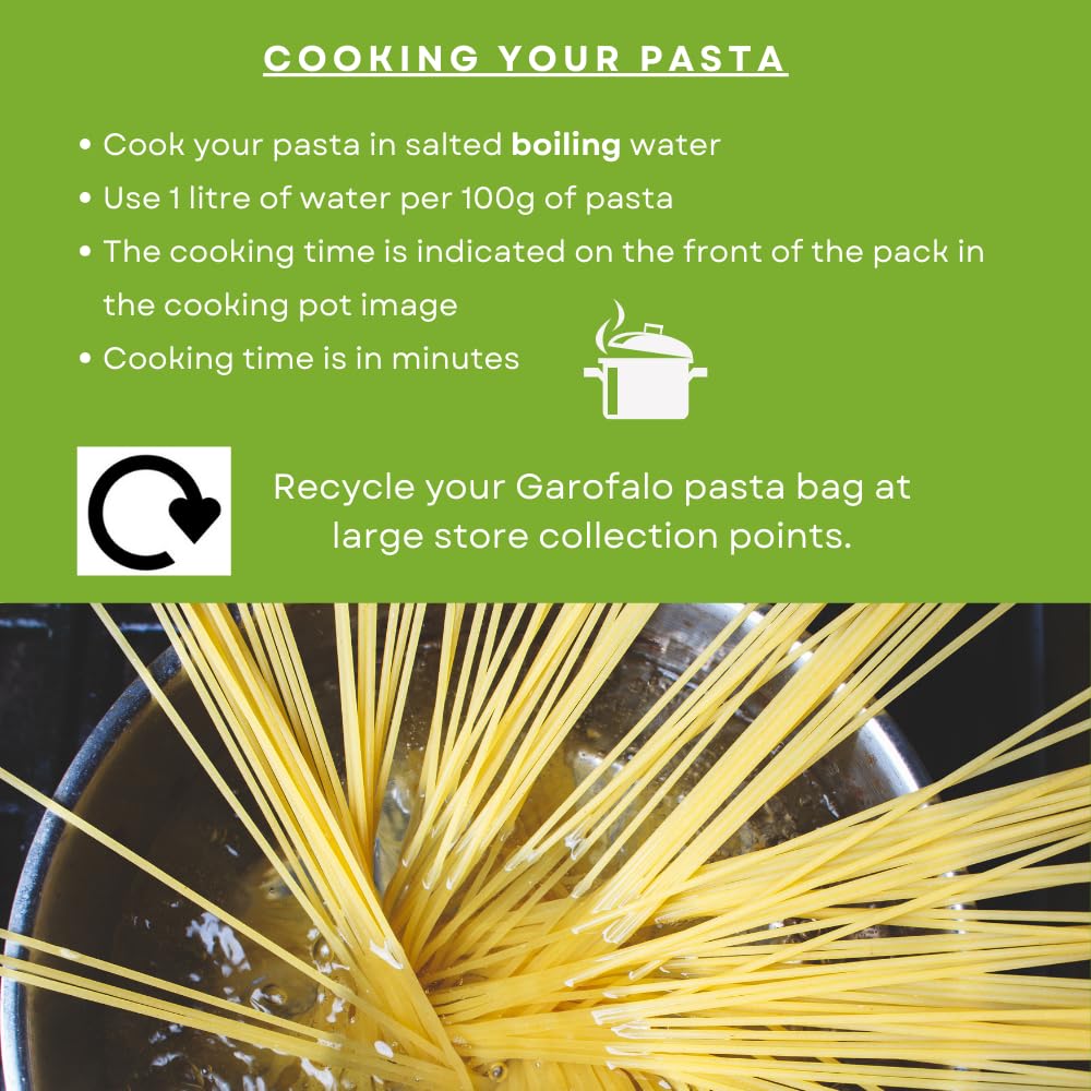 Garofalo Organic Spaghetti Italian Dried Pasta - 100% Organic Durum Wheat Semolina | Bronze Die Cut | 500g 5