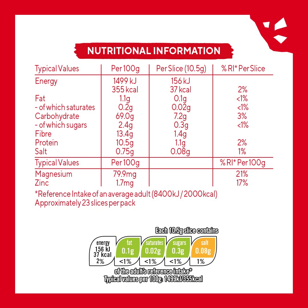 Ryvita Original Rye Crispbread, Low Fat, High in Fibre, 250g 3