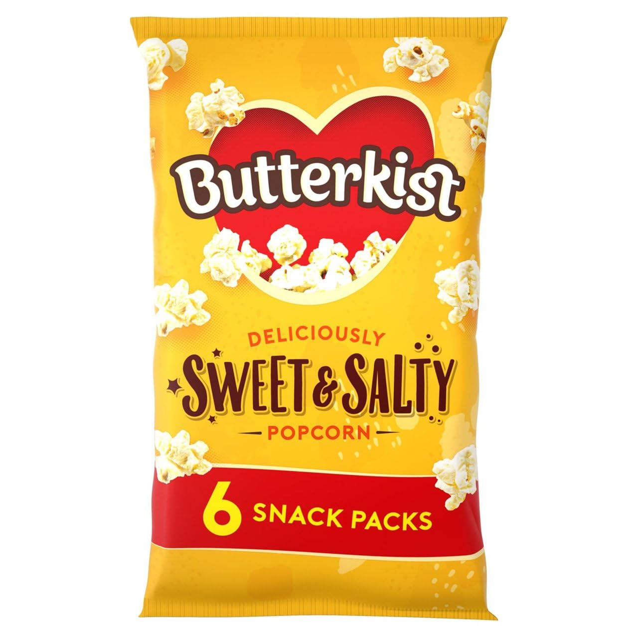 Butterkist Sweet & Salty Popcorn 6 Snack Packs, Case of 8 - Gluten Free, Source of Fibre, No Artificial Flavours 1