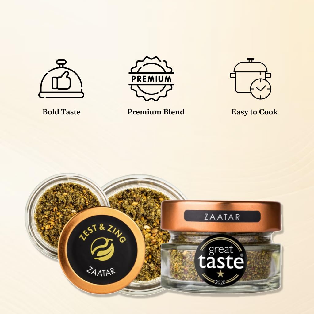 Zest & Zing Zaatar Spice Blend - Traditional Middle Eastern Seasoning with Thyme & Sumac | 100g 3