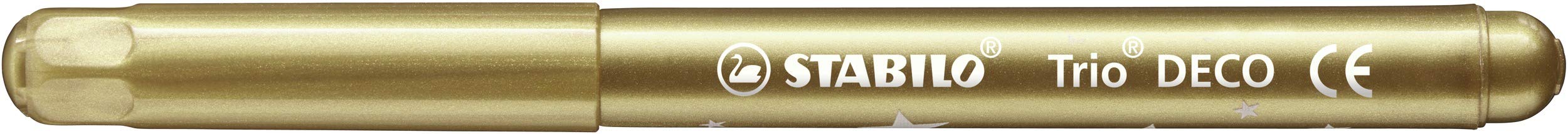 STABILO Trio Deco Metallic Felt-Tip Pens - 8 Assorted Colours | XL Tip (3mm) | Triangular Grip
