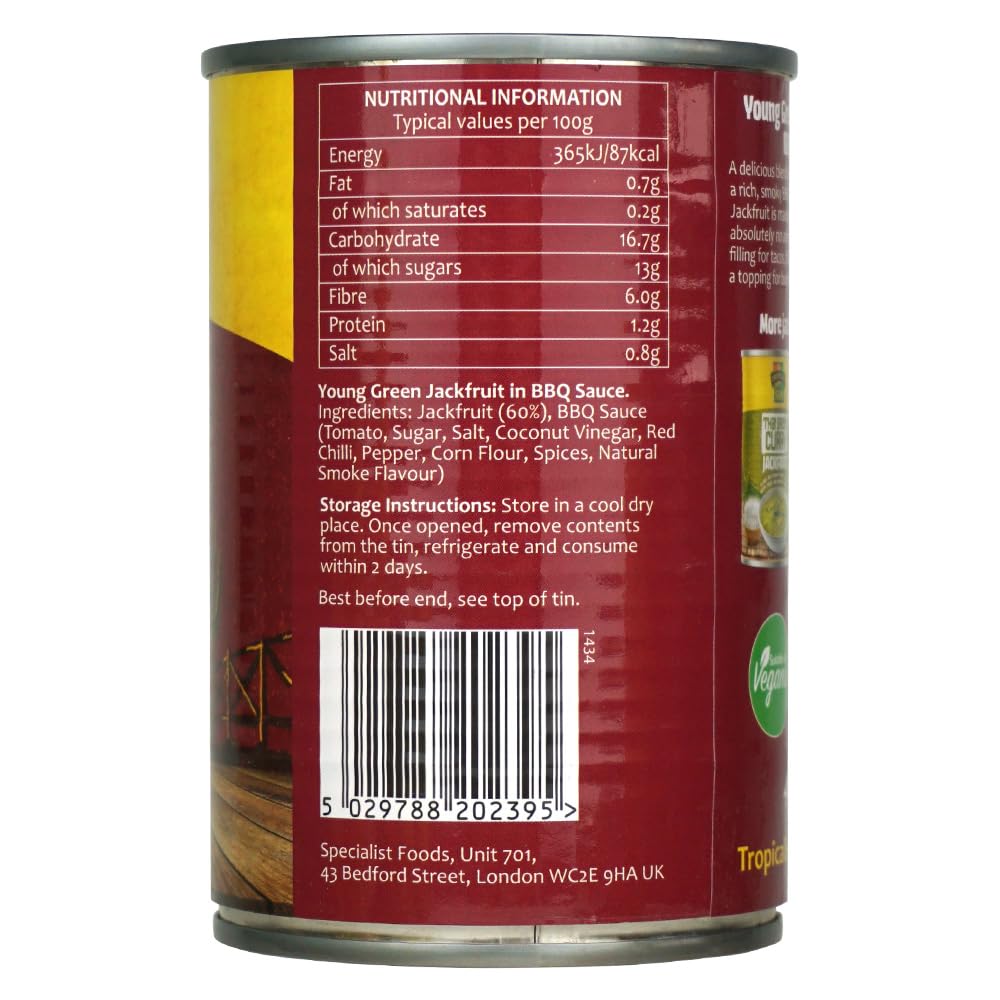 Tropical Sun BBQ Jackfruit - Ready-to-Eat, Vegan, Gluten-Free | 400g 3