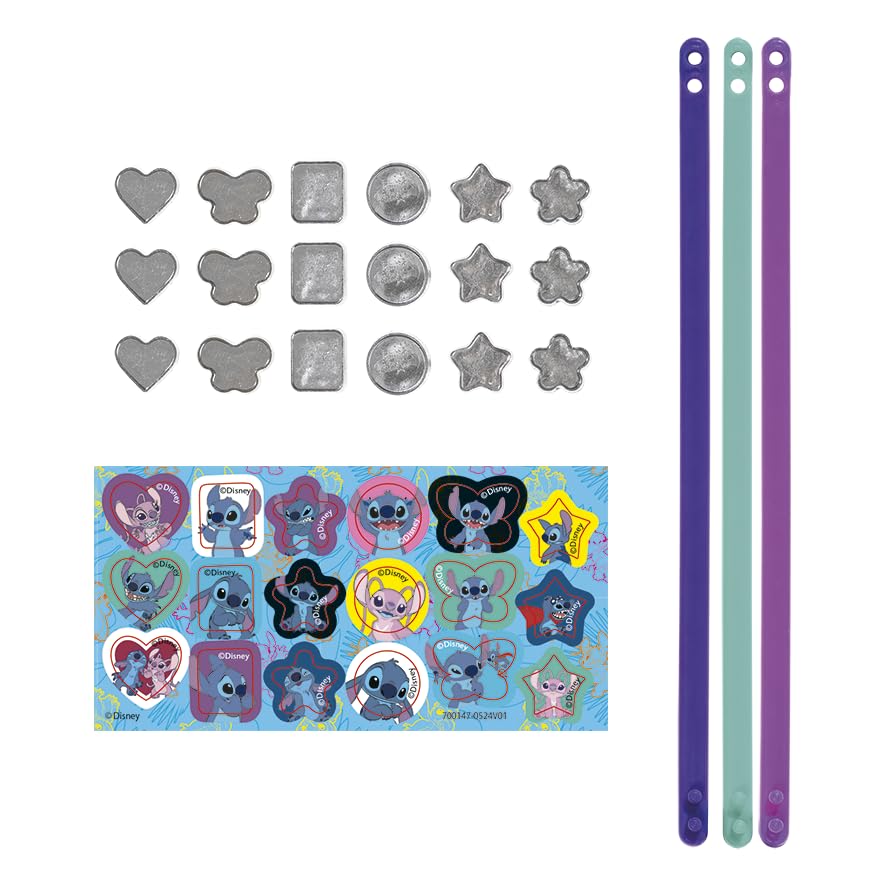 TM ESSENTIALS Stitch Bracelet Set - 18 Charms for Kids, DIY Charm Bracelets in Yellow, Blue & Red 9
