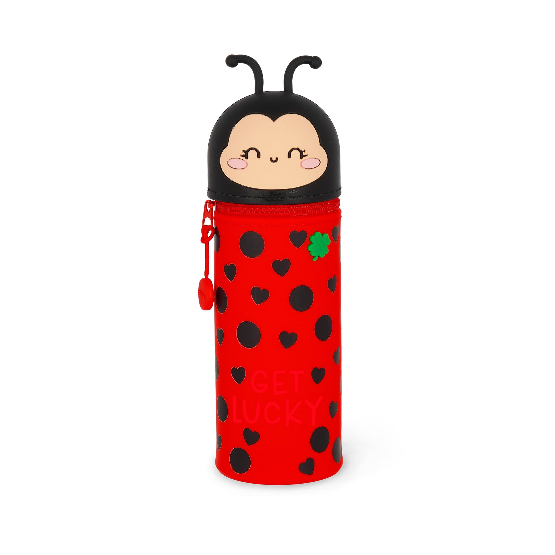 LEGAMI Kawaii Ladybug 2 in 1 Pencil Case & Desk Pen Holder | Silicone | Holds up to 15 Pens
