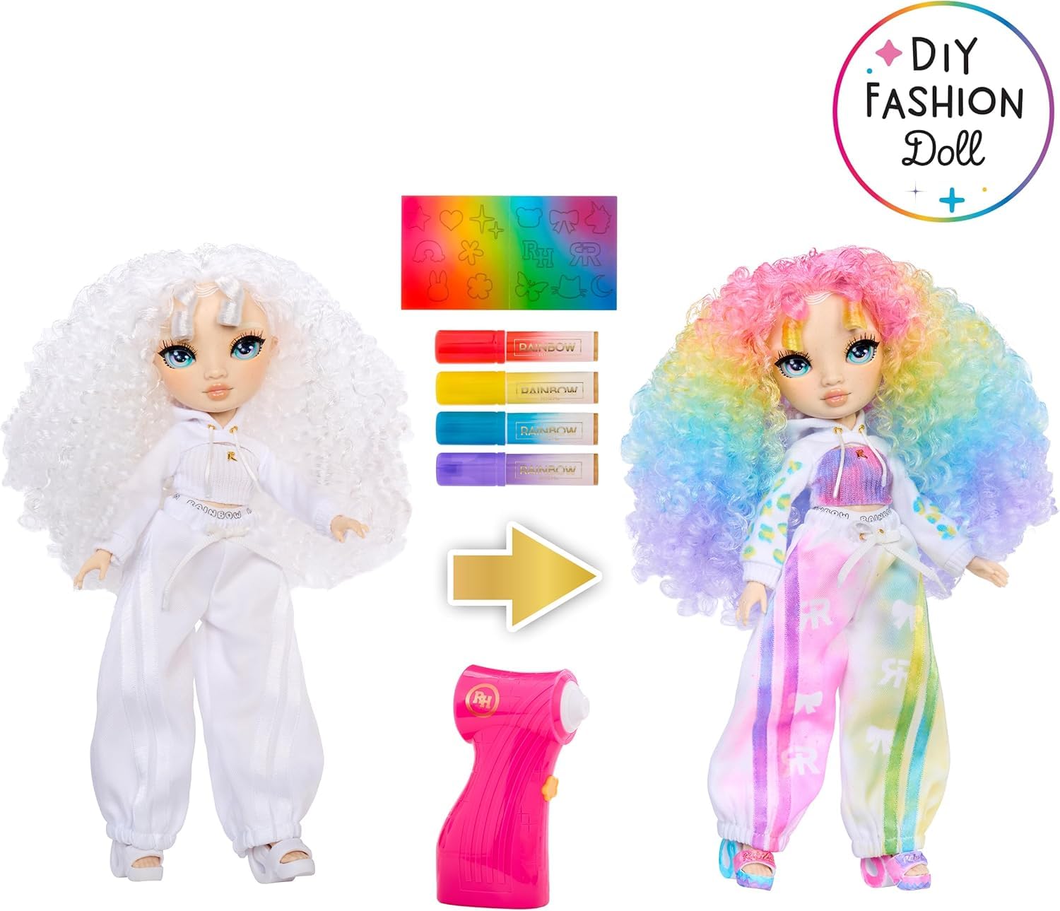 Rainbow High Air Brush & Create DIY Fashion Doll with Airbrush Kit 9