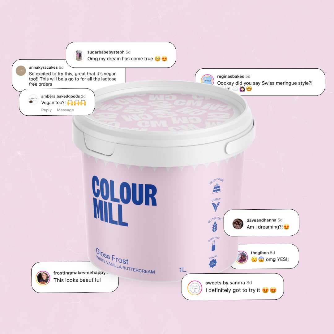 Colour Mill - Gloss Frost White Buttercream Swiss Meringue Style 1 Liter 4