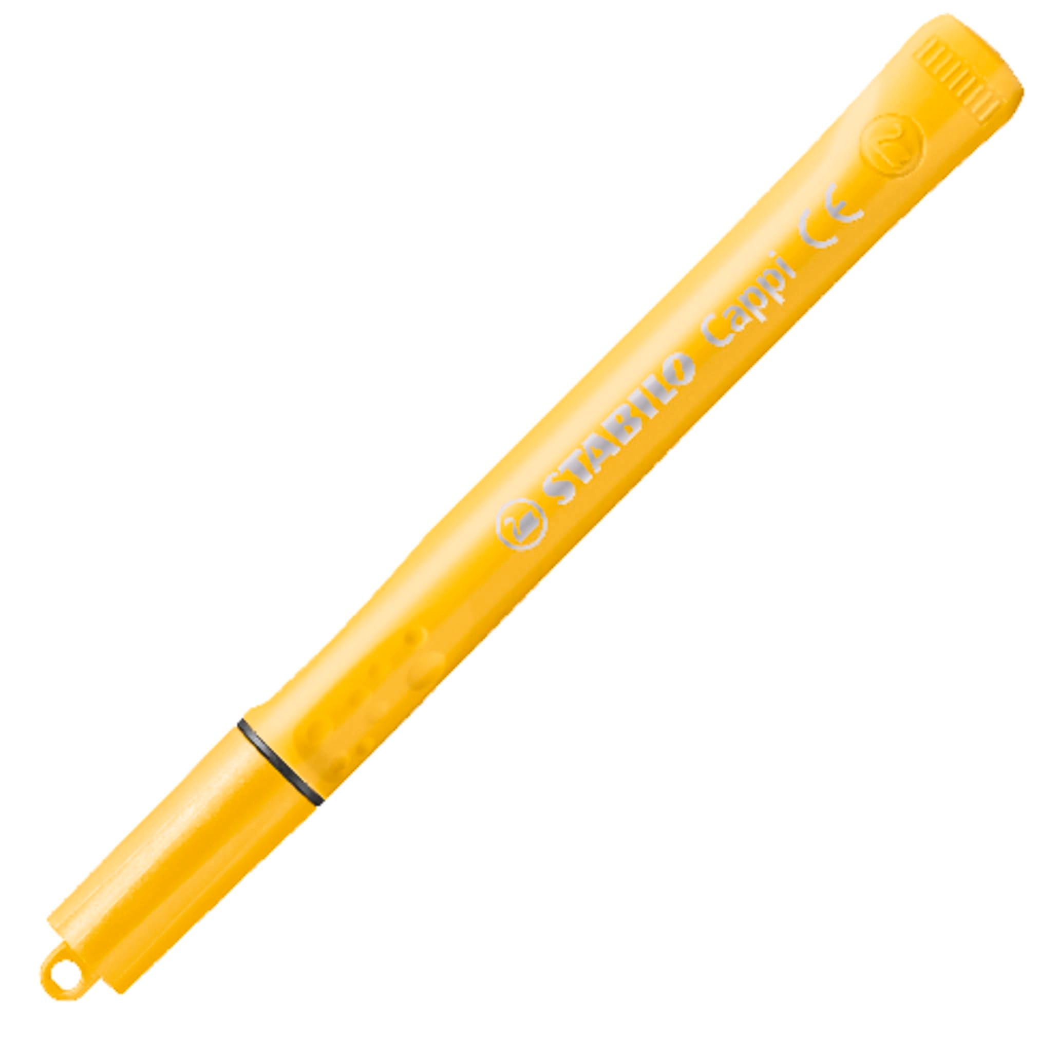STABILO Cappi Fibre-Tip Pens - 24 Assorted Colours Pack | 1mm Line Width | Washable Ink