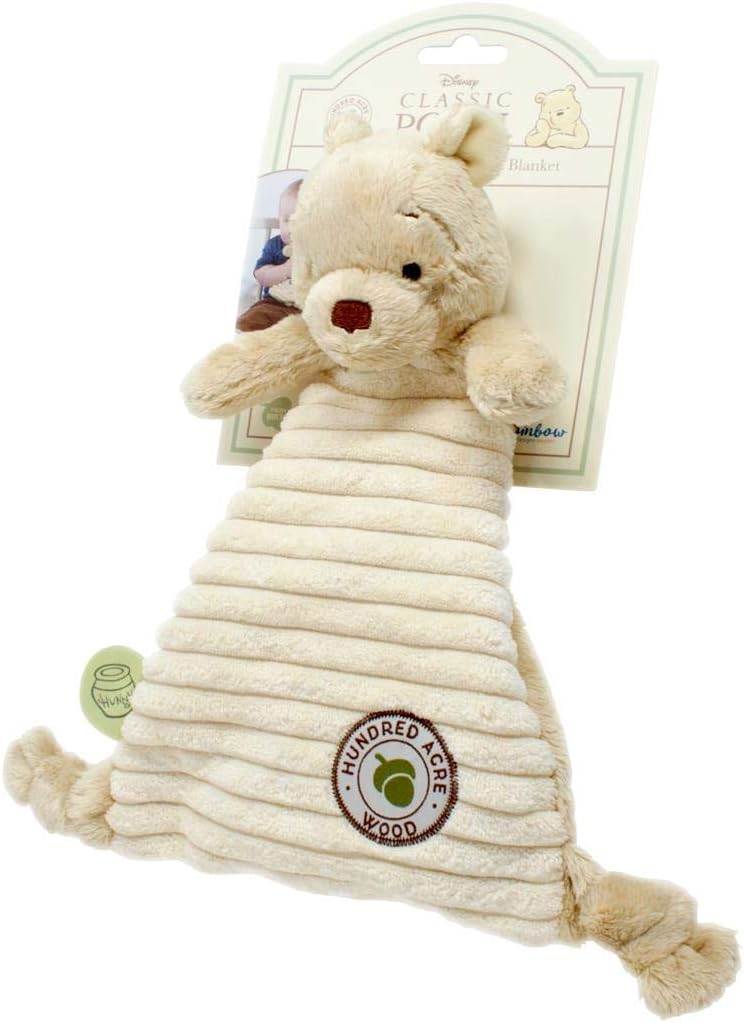 Winnie the Pooh Baby Comfort Blanket - Soft Plush Sensory Blanket for Newborns 1
