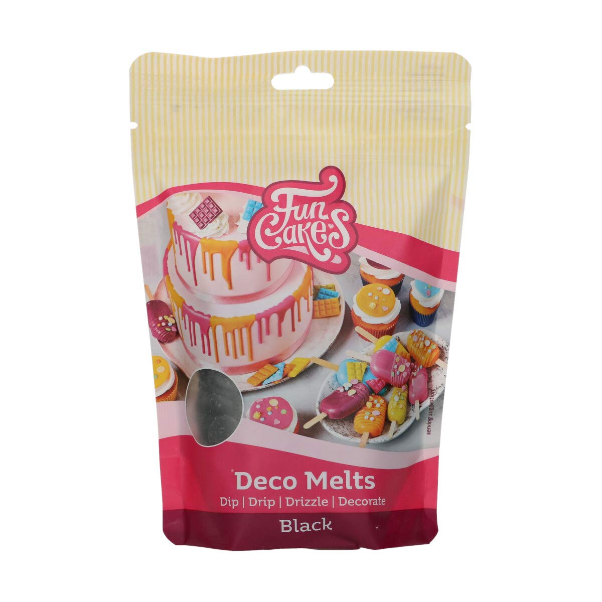 FunCakes Deco Melts Black - Baking Decoration Melts, AZO Free, 250g 1
