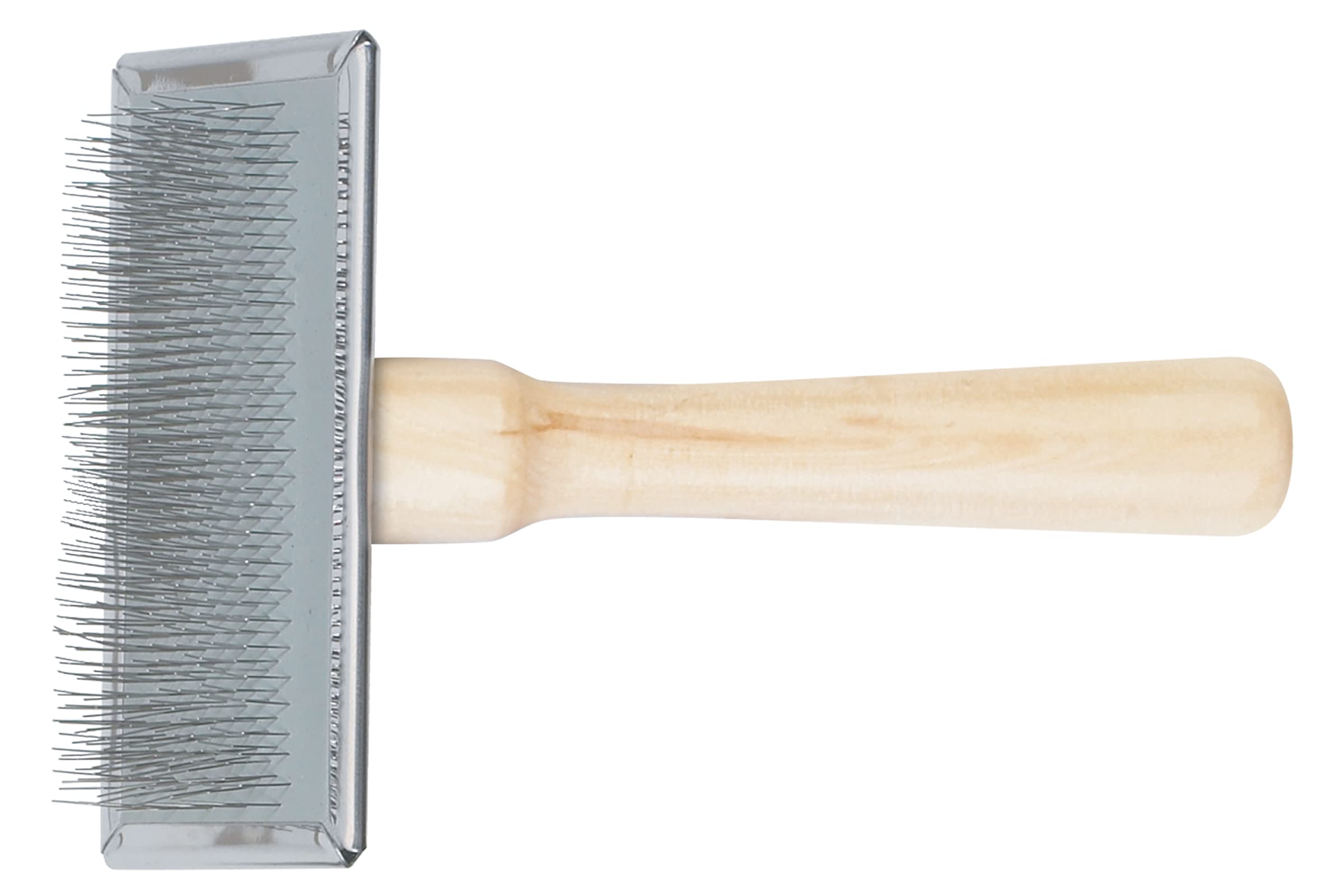 Ancol Heritage Wood Handle Soft Slicker Brush Large - Removes Dead Hair & Tangles | Wooden Handle
