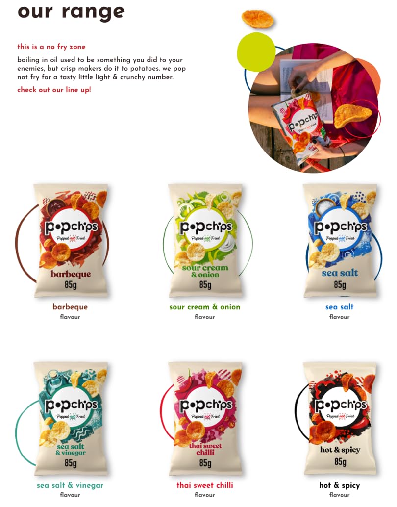 Popchips Sour Cream and Onion Popped Potato Chips Multipack | 8 x 85g Bags 4