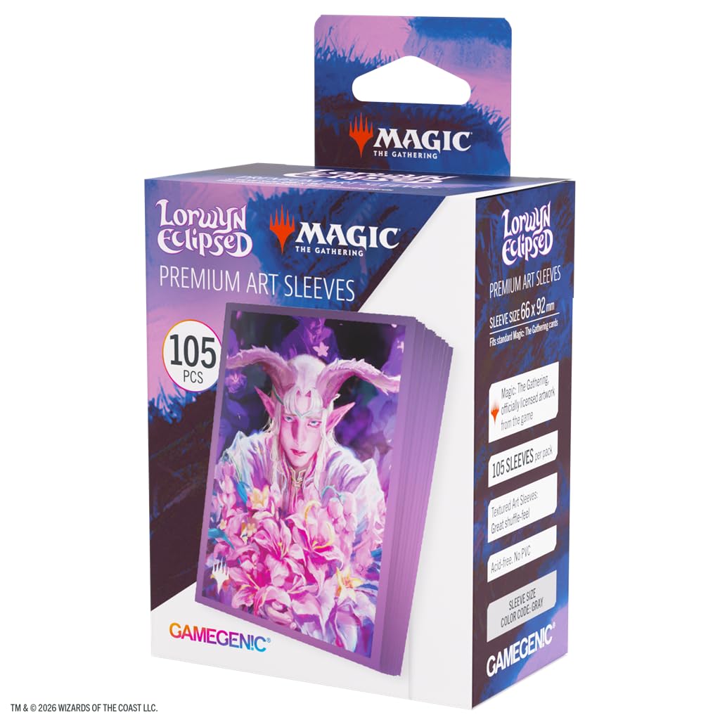 Gamegenic MTG Lorwyn Eclipsed Sleeves Dawnhand Eulogist | 105 Count | Multicoloured Plastic Sleeves 1
