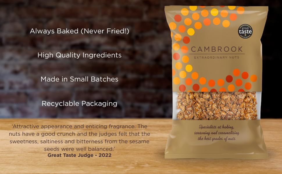 Cambrook Caramelised Sesame Peanuts - Roasted & Glazed | 1kg Bag