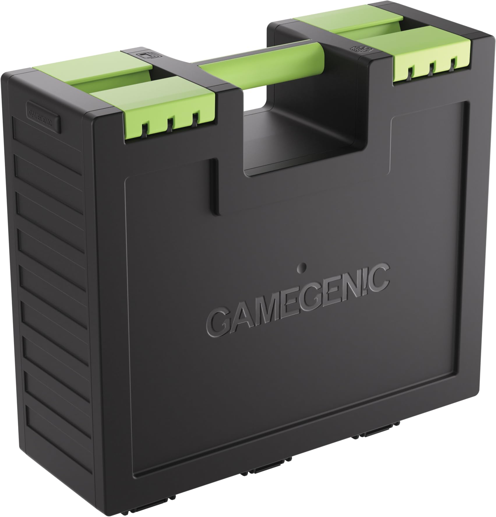 Gamegenic Game Castle Black/Green | Storage for 600 Double-Sleeved Cards & 19 Token Trays 1