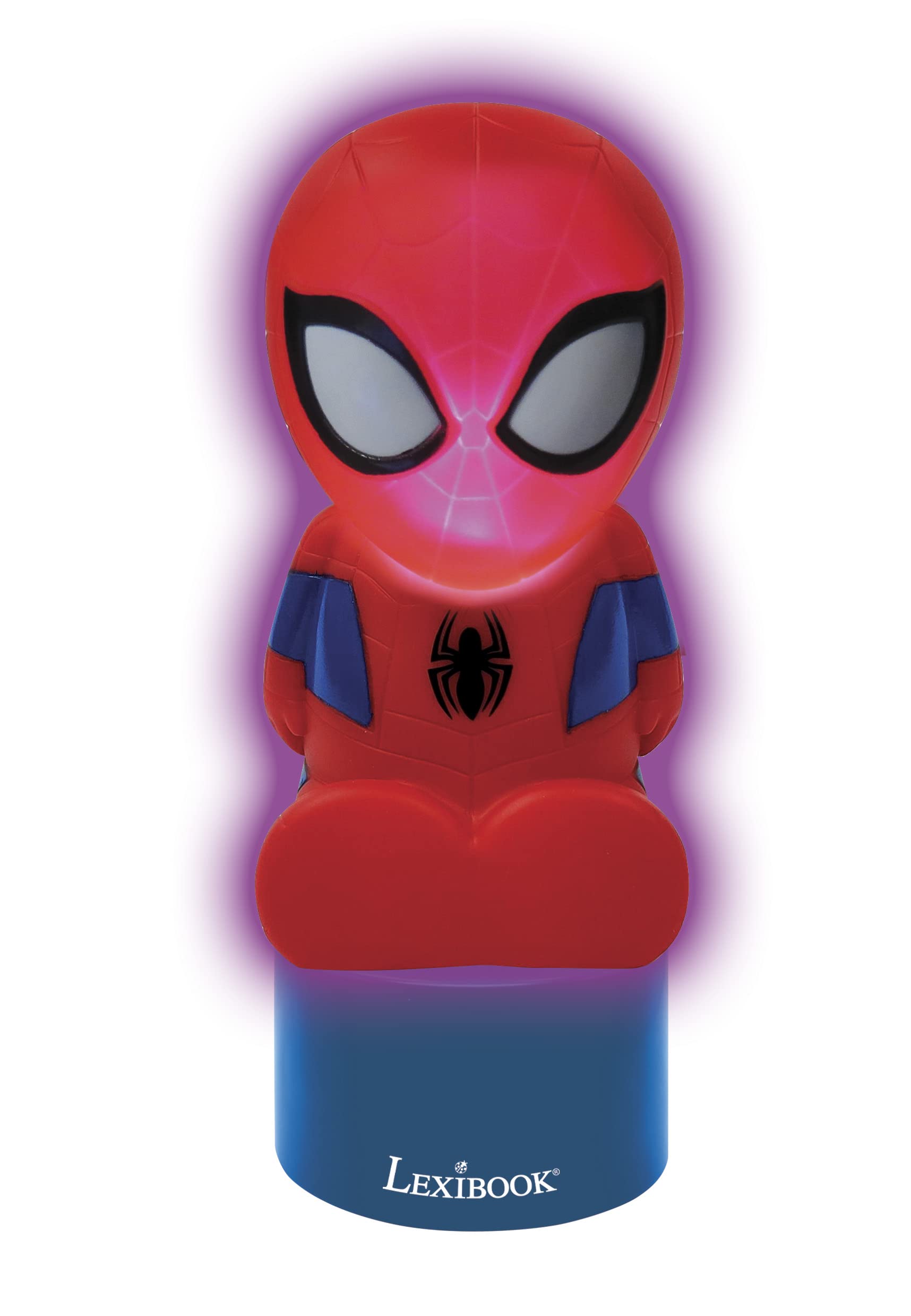 Spiderman Nightlight and Speaker with Color Change, Battery Operated, Blue/Red - NS01SP 10