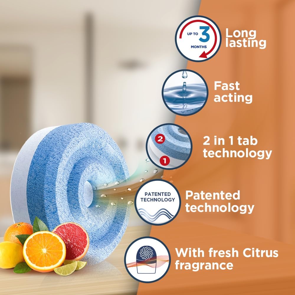 Unibond AERO 360° Moisture Absorber Refill Tab - Citrus Scent | 2 x 450g Tabs 3