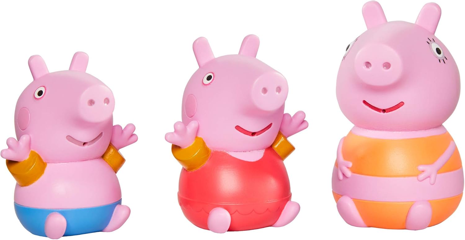 TOMY Toomies Peppa Pig Bath Squirters - Mummy Pig, Peppa & George Water Toys for Toddlers