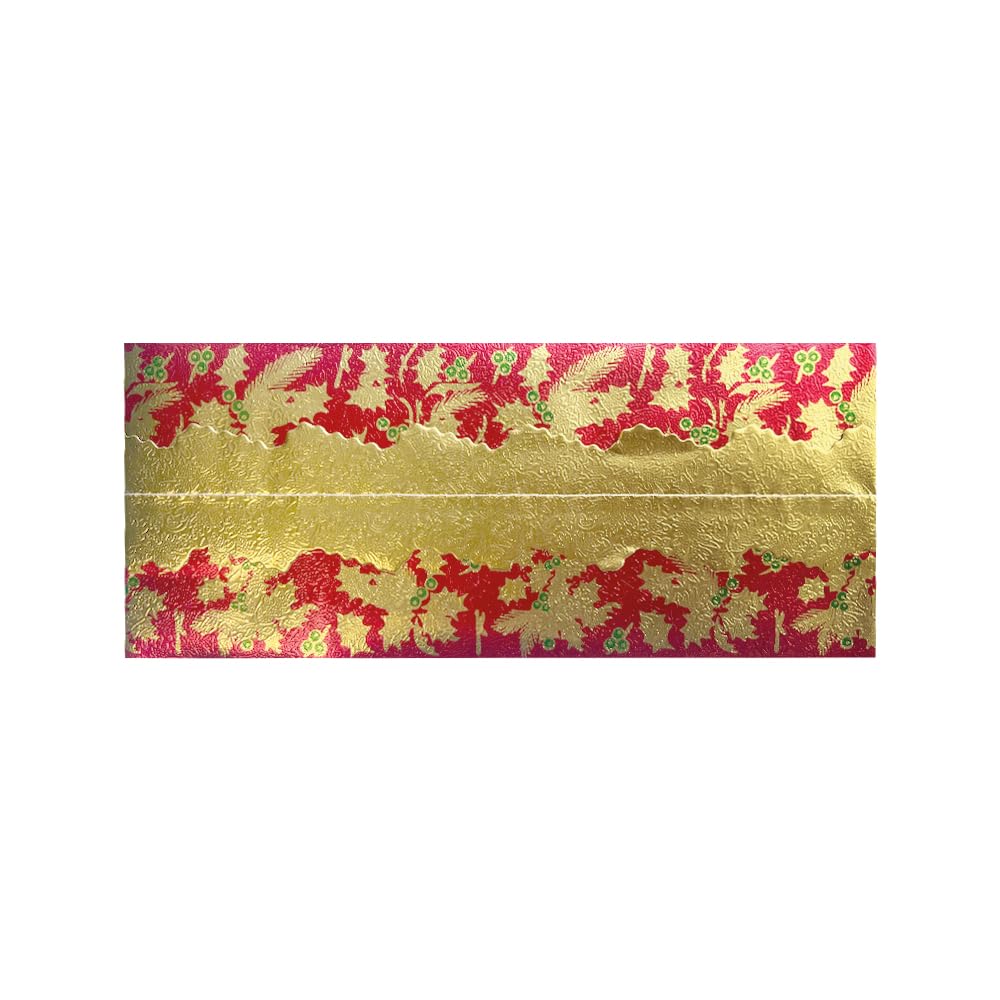 Anniversary House Traditional Christmas Cake Frill - Red/Gold Holly, 86cm Pre-Cut Decorative Trim 8