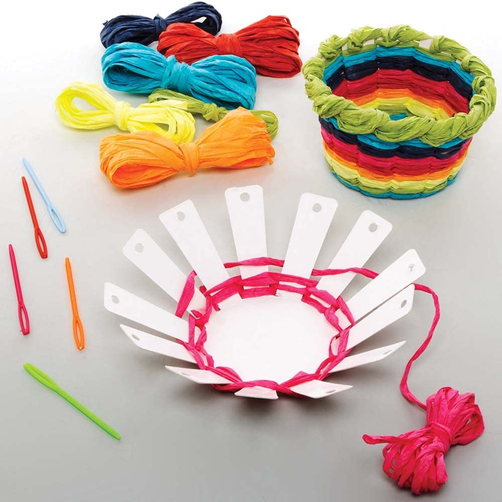 Baker Ross Rainbow Craft Weaving Baskets - Pack of 5, Arts & Crafts Kit for Kids Ages 5+ 5