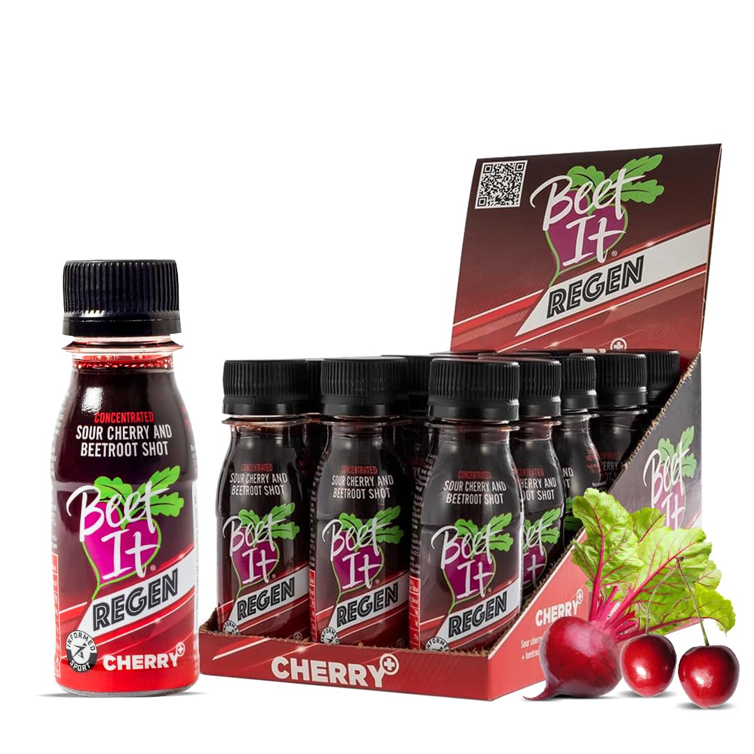 BEET IT Regen Cherry Shot - Post-Workout Recovery | 125mg Dietary Nitrates | Pack of 15 (70ml) 1