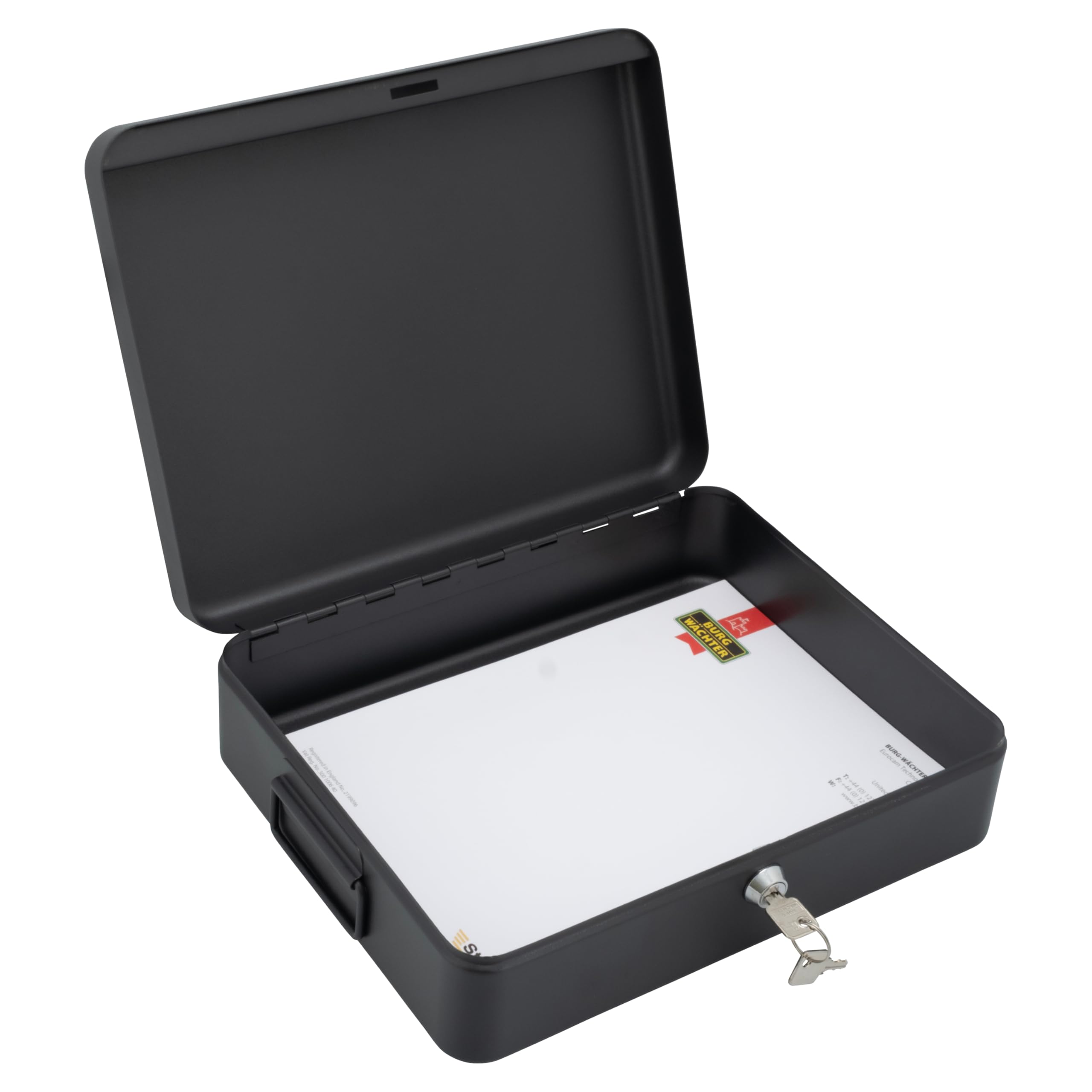 Sterling DB01 Deed Box - 12 Inch Capacity | Black Powder Coated Steel | Lockable
