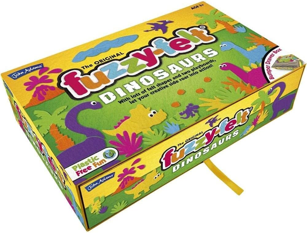 Fuzzy-Felt Dinosaur Set - 200+ Piece Creative Play Craft Kit for Kids 3+