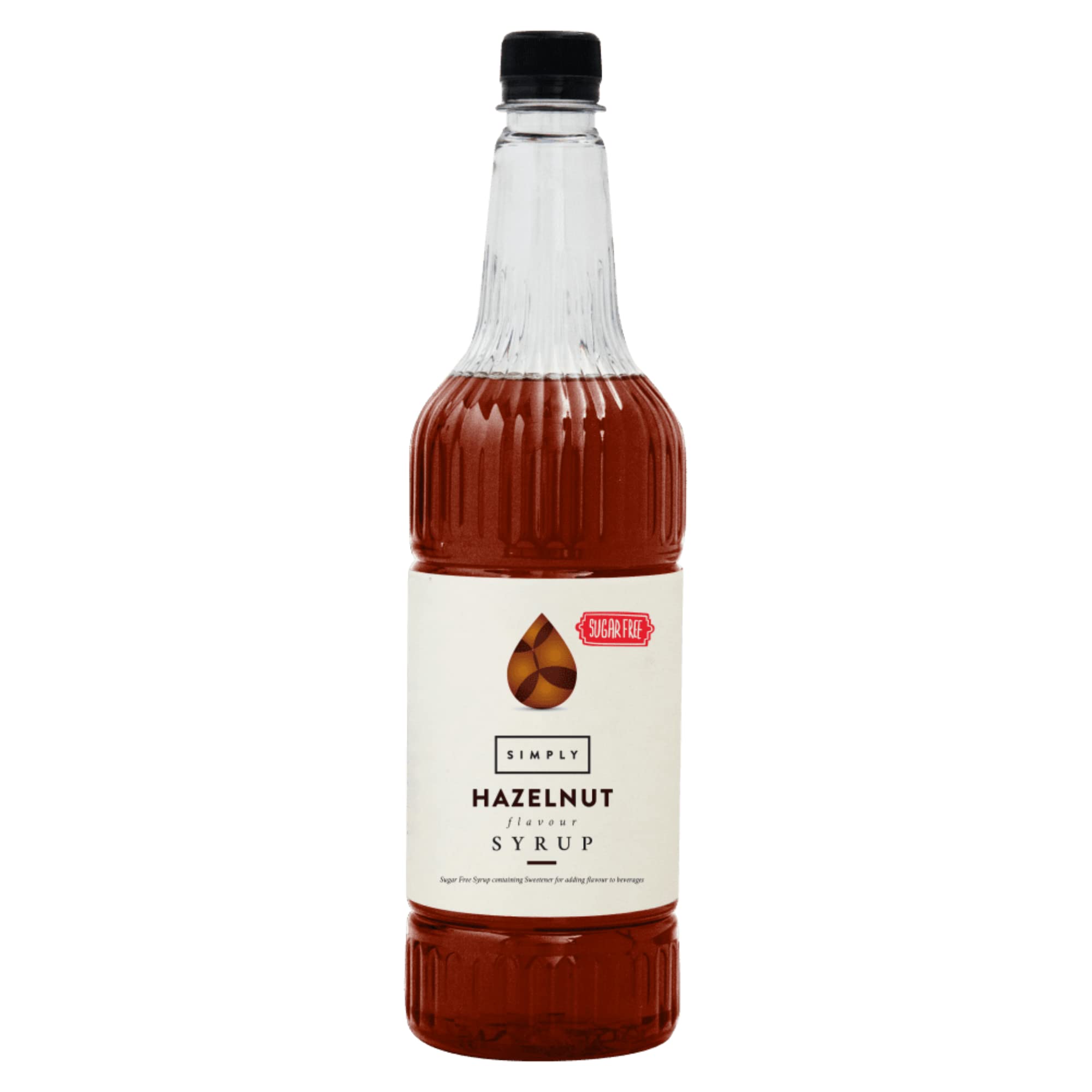 Simply Sugar Free Hazelnut Syrup - Low Calorie, Vegan, Nut Free | 1 l Liquid