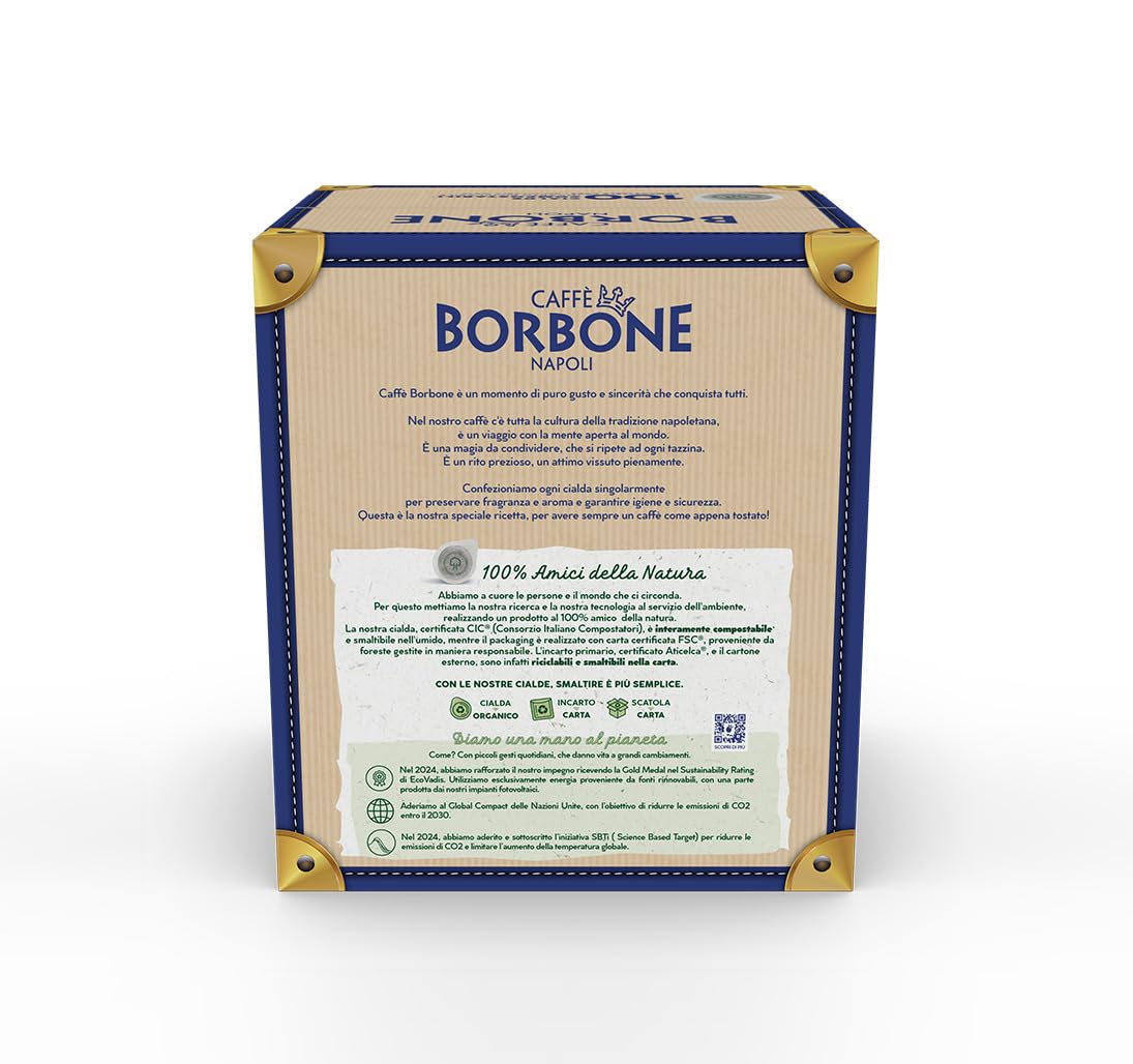 Caffè Borbone - Black Coffee Blend Compostable Pods (100 Pads, ESE 44 mm) 3