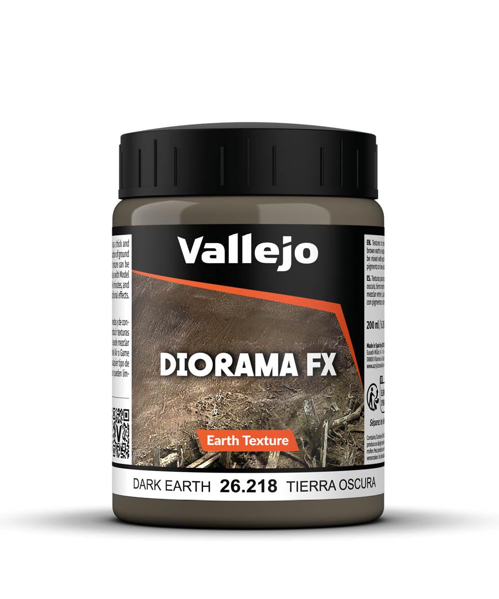 Vallejo Stone Textures Dark Earth 200 ml Acrylic Diorama Paint 1