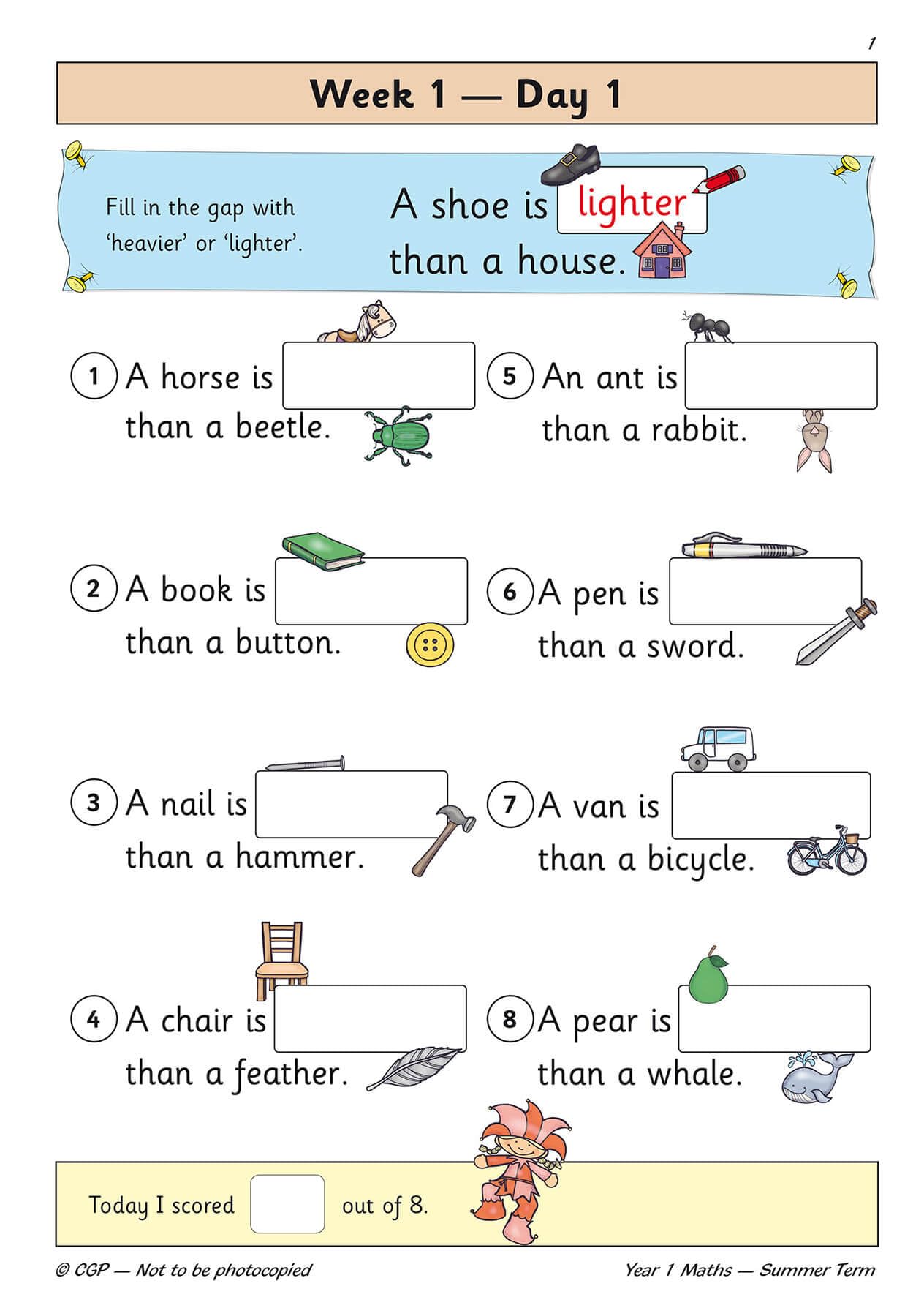CGP KS1 Maths Year 1 Daily Practice Book - Summer Term Study Aid | Paperback | Age 5-6