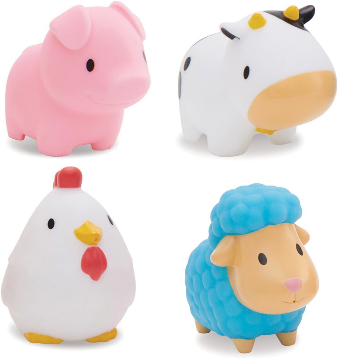 Munchkin Floating Farm Animal Bath Squirt Toys - 4 Pack for Babies & Toddlers 1