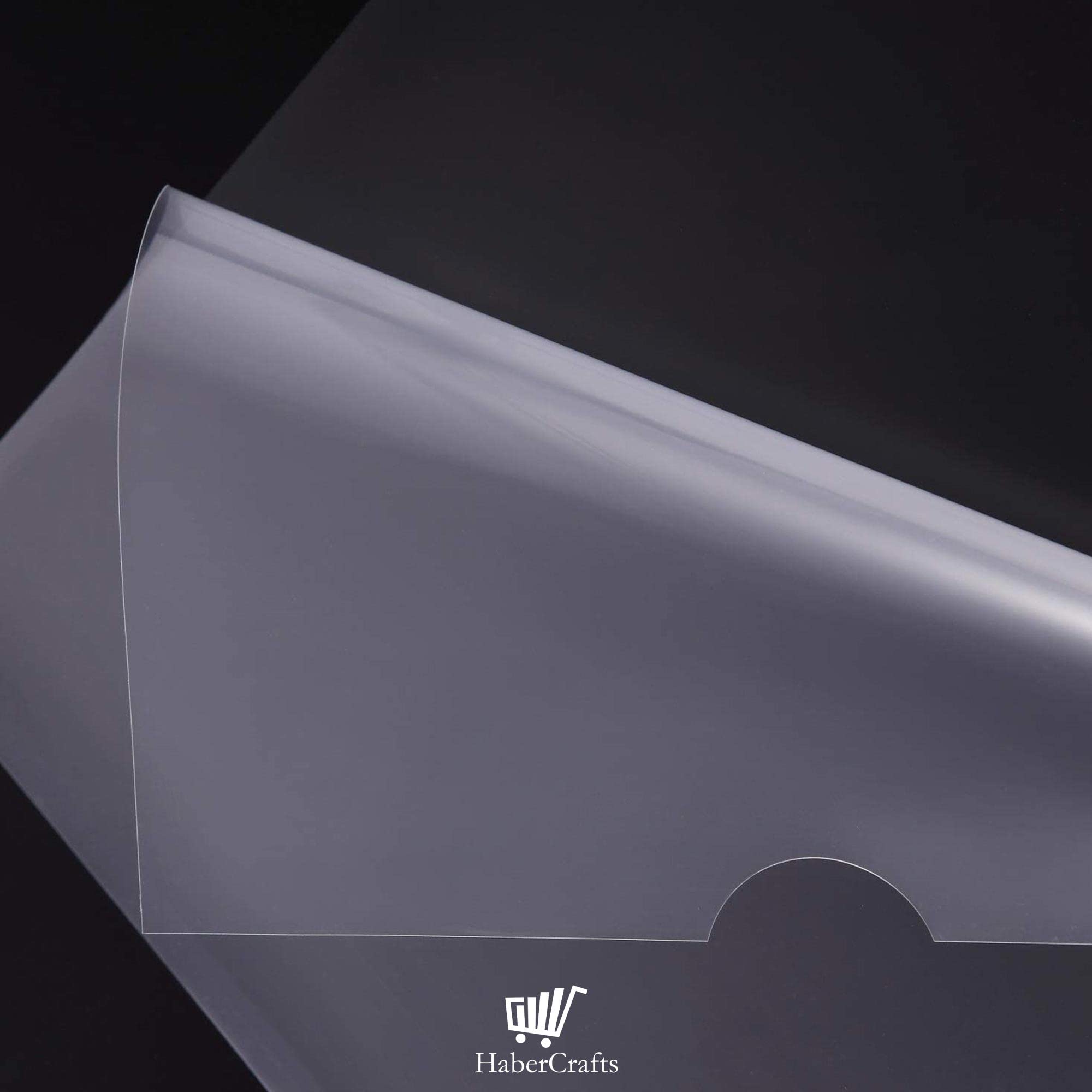 Habercrafts Heavy Duty Clear Plastic A4 File Wallets - Top & Side Opening | 150 Micron | 25 Pack 4