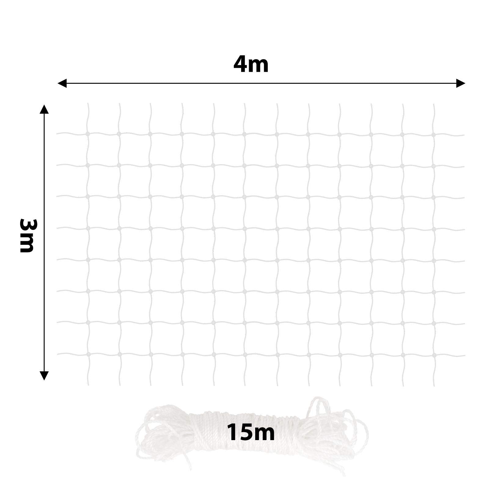 lionto Cat Safety Balcony Net - 3 x 4 m Transparent Nylon Protection | Weather Resistant 7