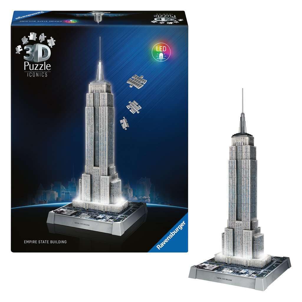 Ravensburger Iconics Empire State Building Light-Up 3D Puzzle - 216 Pieces 5